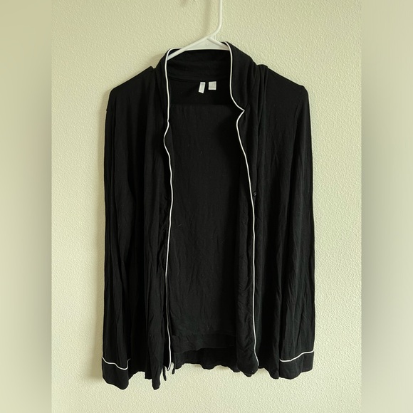 Brushed Hacci Pajamas Set Size Small Black - Picture 2 of 4